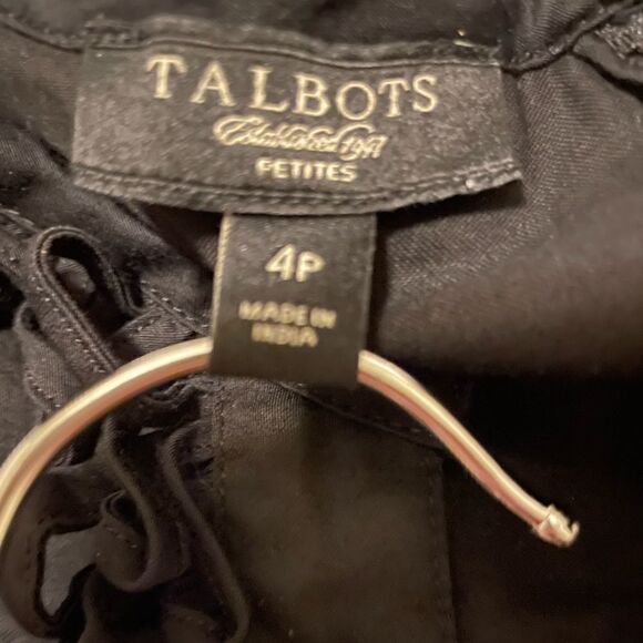 TALBOTS dress 4P 4 petite black - Picture 5 of 5